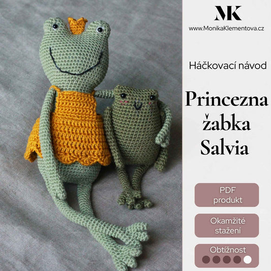 Návod: háčkovaná princezna žabka Salvia