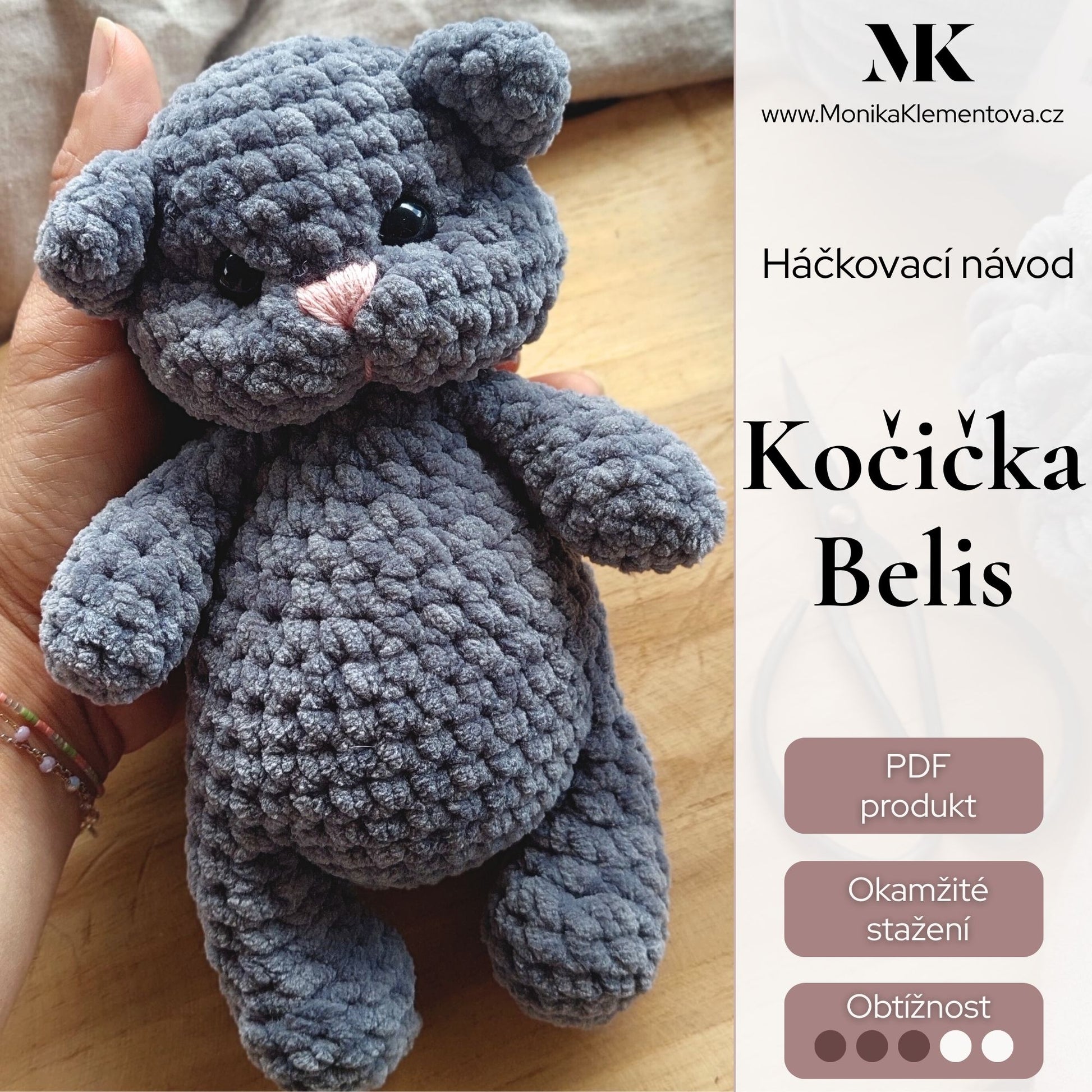 Návod na háčkovanou kočičku