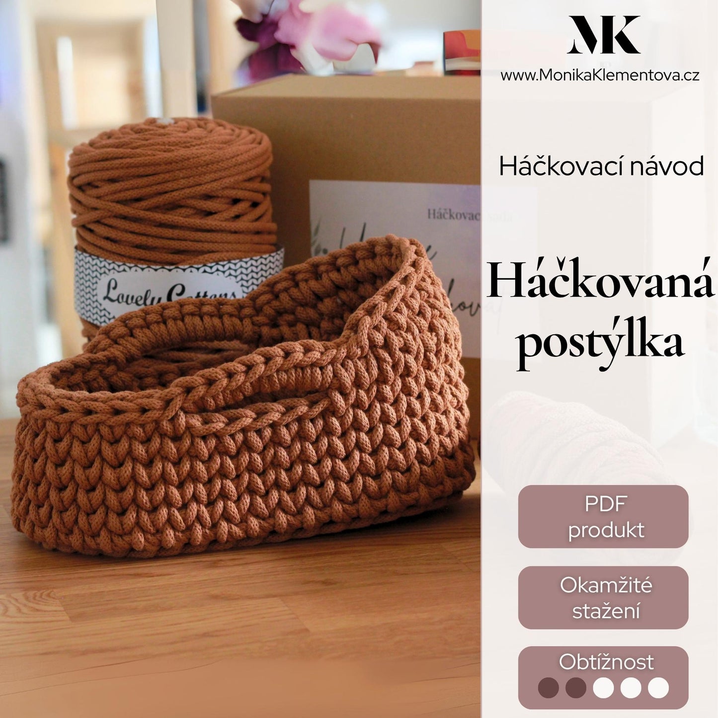 Videonávod: háčkovaná postýlka pro panenku