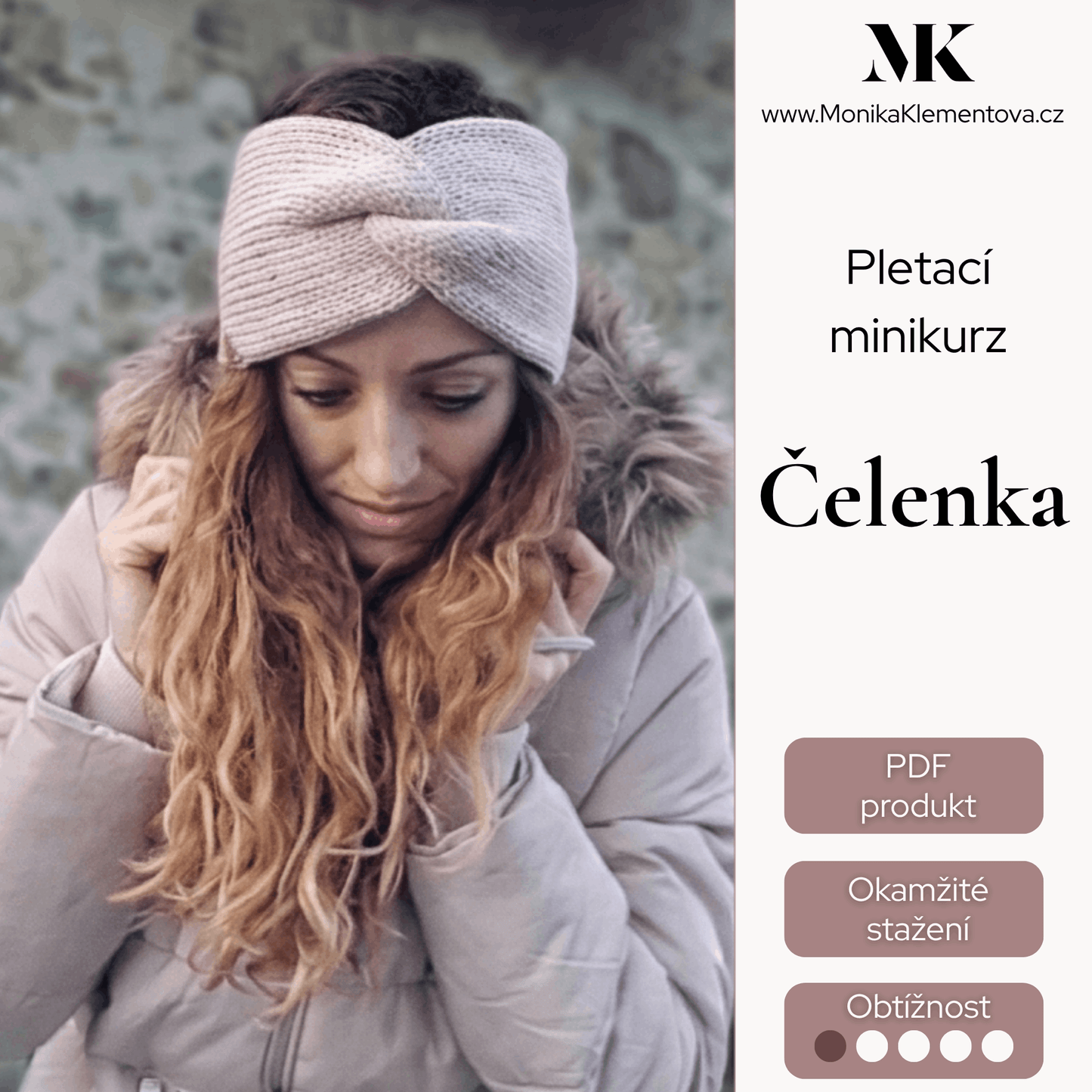 Minikurz: pletená čelenka - pro úplné začátečníky PŘEDPRODEJ