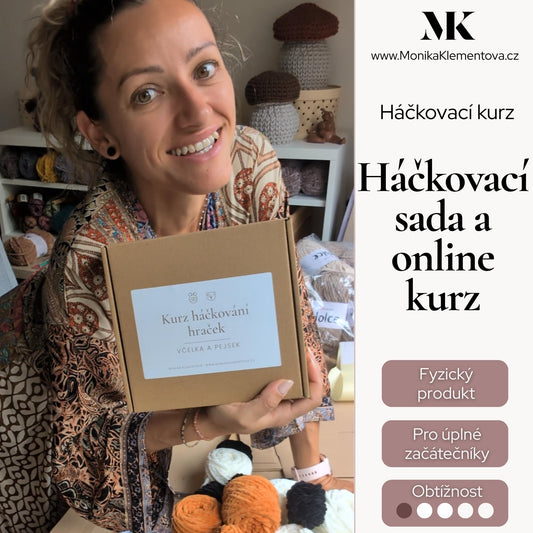 Háčkovací sada: kurz pro úplné začátečníky + materiál