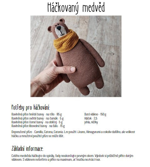 Návod na háčkovaného medvěda