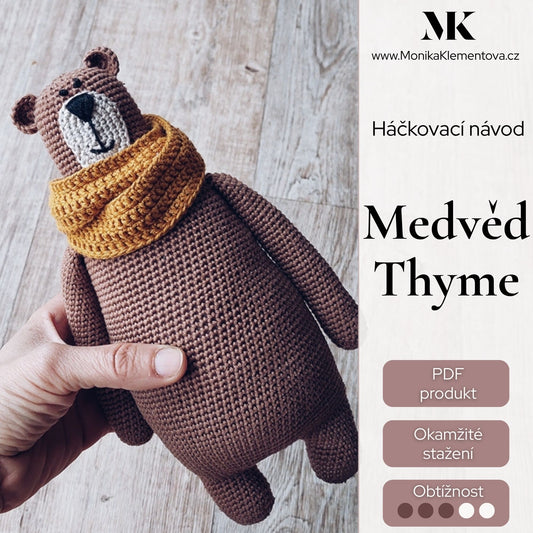 Návod: háčkovaný medvěd Thyme