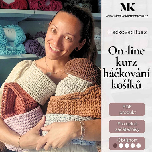 Videokurz: háčkování košíků pro úplné začátečníky + návod na houbičky