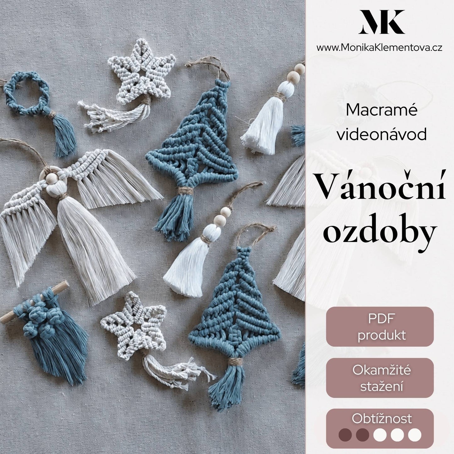 Návod: Macramé vánoční ozdoby